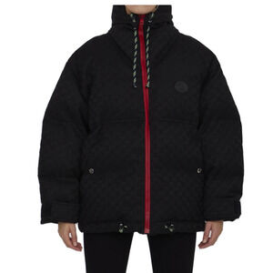 Gucci GG Canvas Logo Down Puffer Jacket Women’s Oversized – Size 40